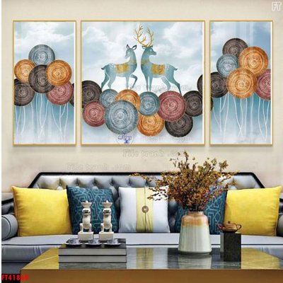 Download file File tranh bộ hiện đại FT41869 (gốc) in mica bàn thờ