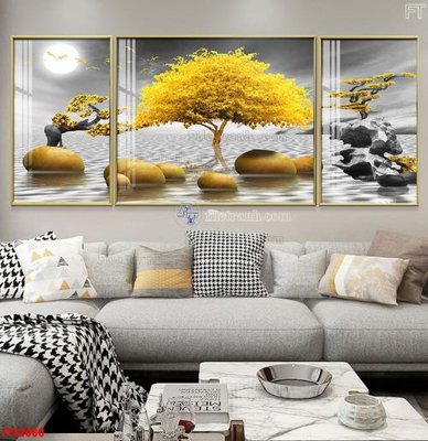 File gốc File tranh bộ hiện đại FT42080 (in tráng gương) ốp tường