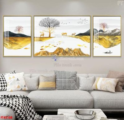 Download file File tranh bộ hiện đại FT42108 (gốc) cho xưởng in