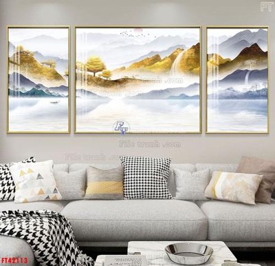 File ảnh gốc File tranh bộ hiện đại FT42113 (chuyên in mica)