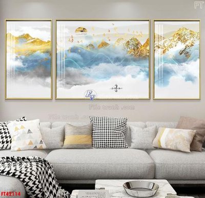 File tranh in mica File tranh bộ hiện đại FT42114 (độ phân giải cao)