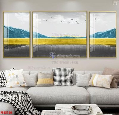 File PSD File tranh bộ hiện đại FT42120 (nguyên gốc) chất lượng cao