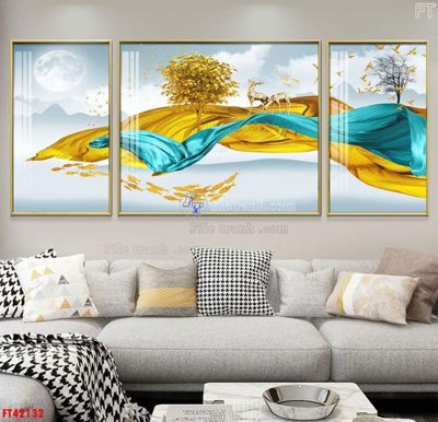 File tranh in mica File tranh bộ hiện đại FT42132 (độ phân giải cao)