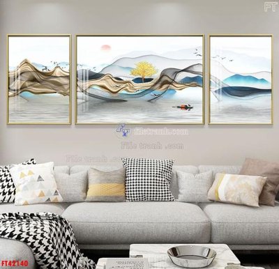 Tải file File tranh bộ hiện đại FT42140 (ảnh gốc) in gạch men