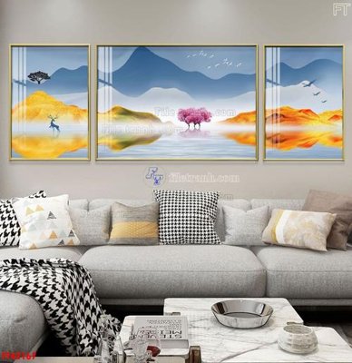 File gốc in tráng gương File tranh bộ hiện đại FT42167 chi tiết