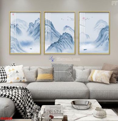 File gốc File tranh bộ hiện đại FT42259 (in tráng gương) sang trọng