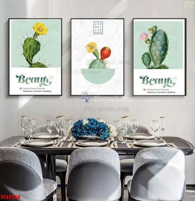 File in trần File tranh bộ hiện đại FT42388 (bản gốc) đại dương