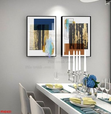 File tranh File tranh bộ hiện đại FT42431 (gốc) chủ đề tĩnh vật