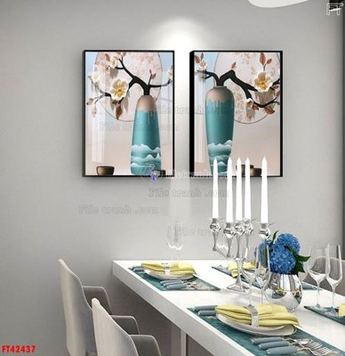 Tải file File tranh bộ hiện đại FT42437 (PSD) cho in tranh 3D