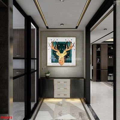 File in trần File tranh bộ hiện đại FT42473 (file gốc) phong thủy