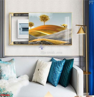 Ảnh gốc File tranh bộ hiện đại FT42486 (độ nét cao) in mica