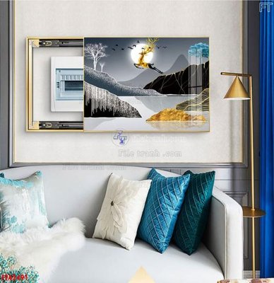 File gốc File tranh bộ hiện đại FT42491 (in tráng gương) nghệ thuật