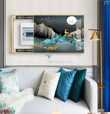 File in trần File tranh bộ hiện đại FT42507 (file gốc) phong thủy