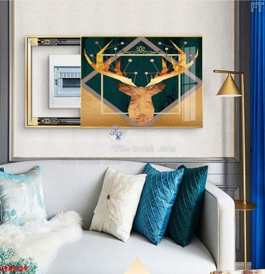 File tranh File tranh bộ hiện đại FT42529 (gốc) in trên kính