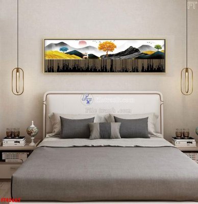 File in mica File tranh bộ hiện đại FT42665 (bản gốc) làm vách ngăn