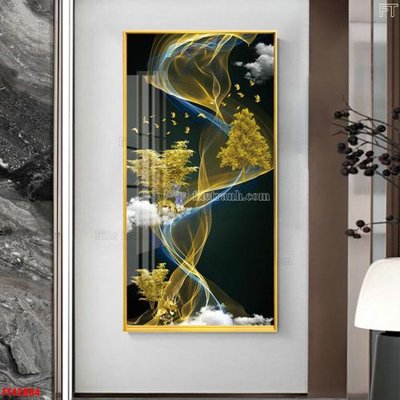 File gốc File tranh bộ hiện đại FT42884 (in lụa) hoa văn cổ điển