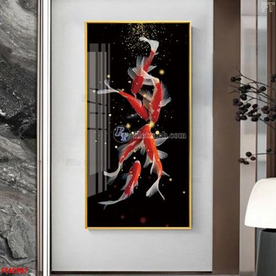 Download file gốc File tranh bộ hiện đại FT42907 (in lụa) tranh 3D