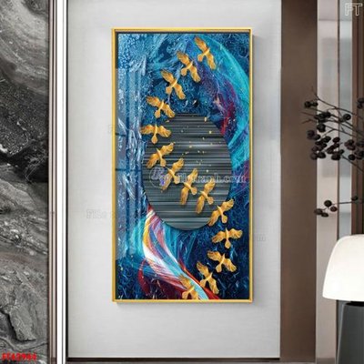 Tải file File tranh bộ hiện đại FT42944 (gốc) chủ đề phong thủy