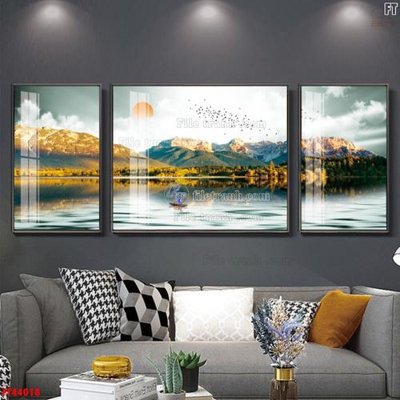 Tải file File tranh bộ hiện đại FT44018 (gốc) chủ đề hoa sen