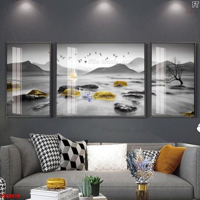 File tranh File tranh bộ hiện đại FT44019 (bản gốc) treo quán cafe