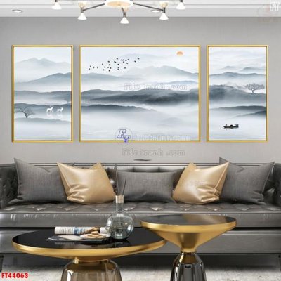 Download file gốc File tranh bộ hiện đại FT44063 (in lụa) nghệ thuật