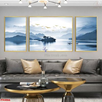 Ảnh gốc File tranh bộ hiện đại FT44066 (độ nét cao) in tráng gương