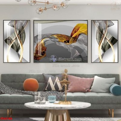 Hình ảnh file gốc in trần nhà File tranh bộ hiện đại FT44104