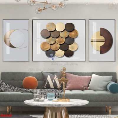 File tranh File tranh bộ hiện đại FT44107 (file gốc) chuẩn màu in