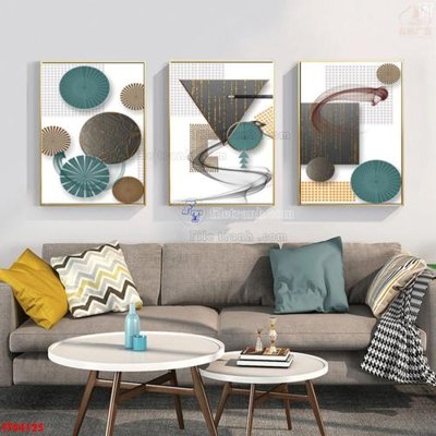 File gốc File tranh bộ hiện đại FT44125 (in lụa) tranh mã đáo