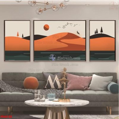 File in ấn File tranh bộ hiện đại FT44132 (bản gốc) sắc nét