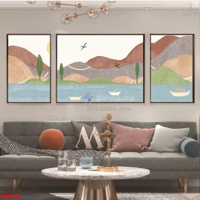 Tải file File tranh bộ hiện đại FT44135 (gốc) in ấn chất lượng