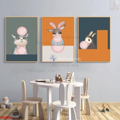 File in trần File tranh bộ hiện đại FT44155 (bản gốc) đại dương