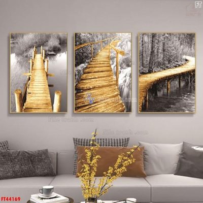 Download file gốc File tranh bộ hiện đại FT44169 (in lụa) nghệ thuật