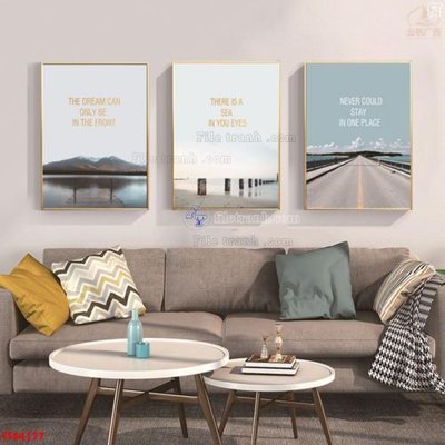 Download file gốc File tranh bộ hiện đại FT44177 (in lụa) tranh 3D
