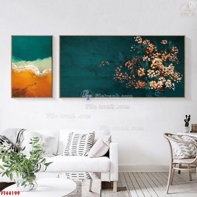 File in trần File tranh bộ hiện đại FT44199 (bản gốc) đại dương