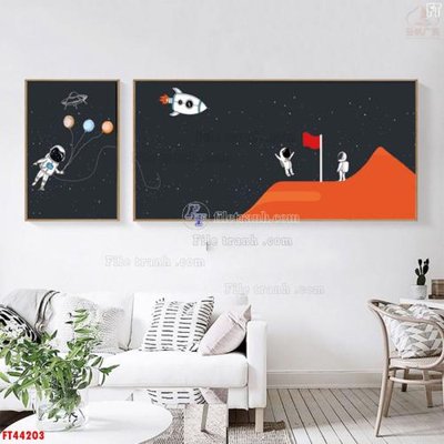 File in trần File tranh bộ hiện đại FT44203 (bản gốc) đại dương