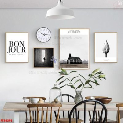 File in ấn File tranh bộ hiện đại FT44295 (bản gốc) chất lượng cao