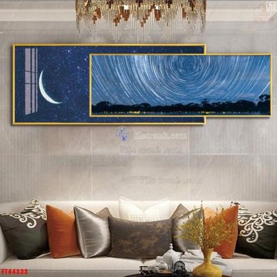 File tranh File tranh bộ hiện đại FT44333 (bản gốc) in lụa 5D
