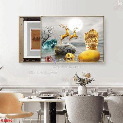 File gốc File tranh bộ hiện đại FT44590 (in tráng gương) nghệ thuật