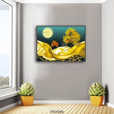 Hình ảnh file gốc in lụa Tranh treo pha lê gương FT47032