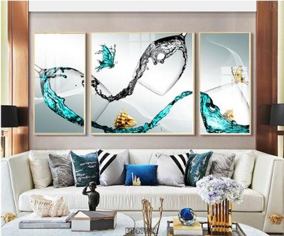 Hình ảnh file gốc in trần nhà Tranh treo pha lê gương FT47081