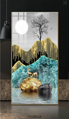 File PSD in ấn Tranh treo pha lê gương FT47116 (chất lượng cao)