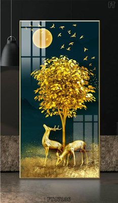 Tải file Tranh treo pha lê gương FT47136 (gốc) chủ đề phong thủy