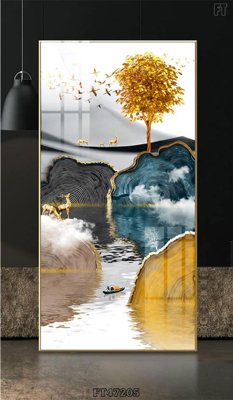 File PSD Tranh treo pha lê gương FT47205 (gốc) cho in quảng cáo