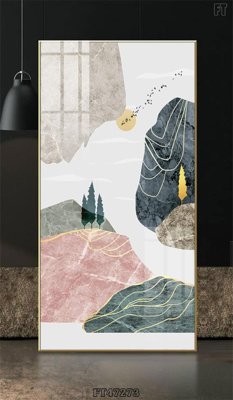 File tranh Tranh treo pha lê gương FT47273 (ảnh gốc) in trần xuyên sáng