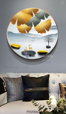 File in trần Tranh treo pha lê gương FT47328 (file gốc) xuyên sáng