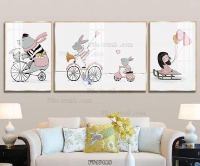 File in ấn Tranh treo pha lê gương FT47418 chuyên nghiệp