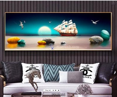 File gốc Tranh treo pha lê gương FT47436 (in lụa) tranh phong thủy