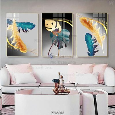 File gốc Tranh treo pha lê gương FT47480 (phiên bản chuẩn) để in ấn