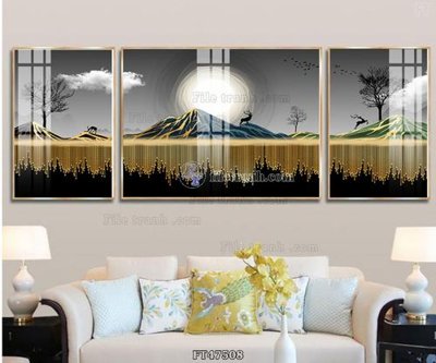 File ảnh Tranh treo pha lê gương FT47508 (gốc) in decal dán tường